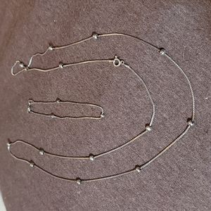 STERLING SILVER NECKLACE & MATCHING BRACELET SET